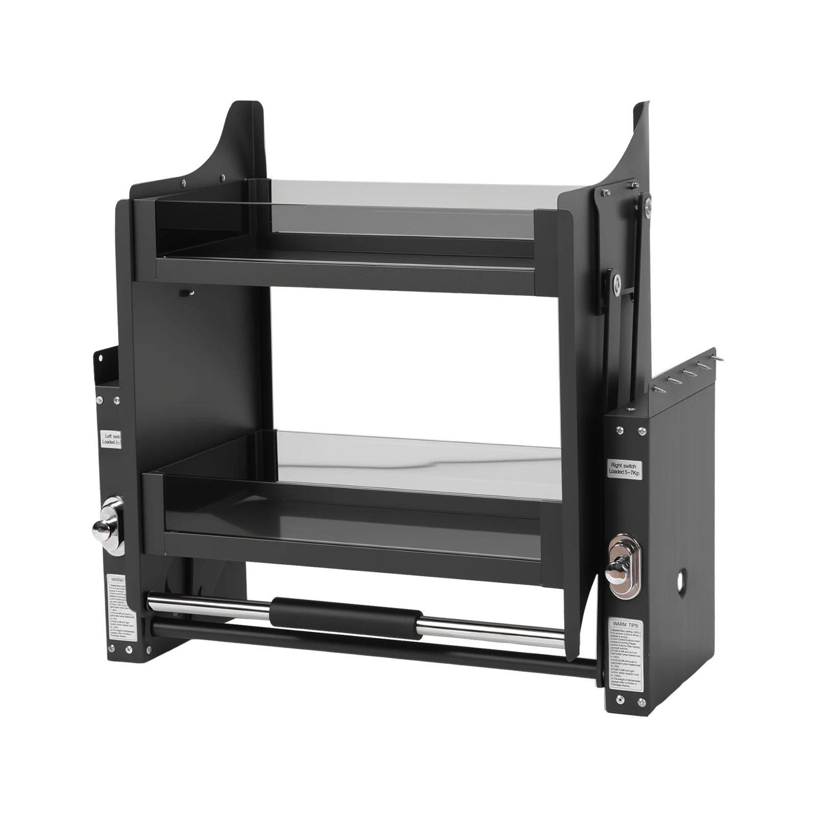 

2-Tier Pull-Down Elevator Pull Down Cabinet Organizer Shelf New Double Layer Organizer Upper Kitchen Wall Cabinet Storage Holder