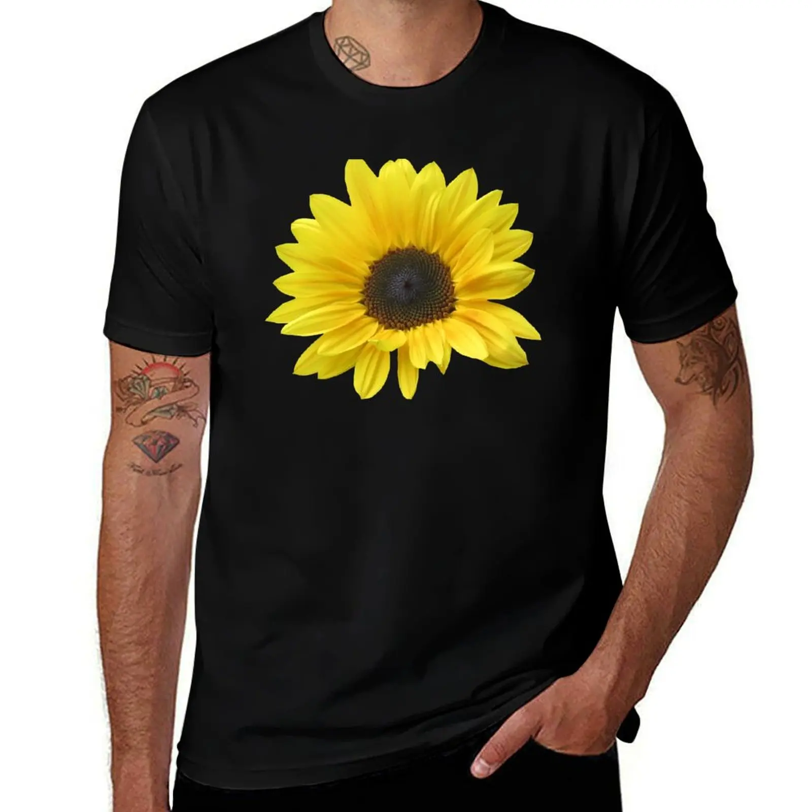 

sunflower, sunflower, flower, blossom, floral T-Shirt tees customs oversizeds mens t shirts top quality