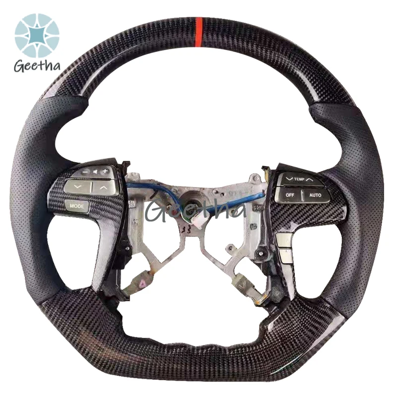 For Auto Car Carbon Fiber Car Multinational Button Steering Wheel Covers for Toyota Hilux Vigo 2014