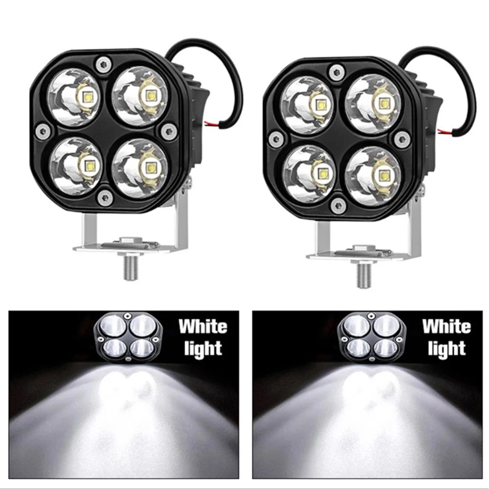 LED-Licht 40W Auto-Scheinwerfer Zweifarbige Motorrad-Spotlights Linse Für LKW ATV UTV Offroad 4x4 Jeep 12V 24V 3 Zoll Nebelscheinwerfer – Detail 12