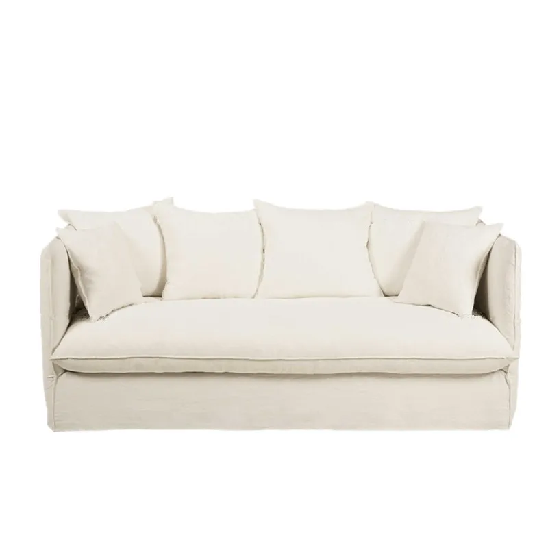 Small apartment fabric sofa modern down removable and washable B & B hotel apartment model room furniture
