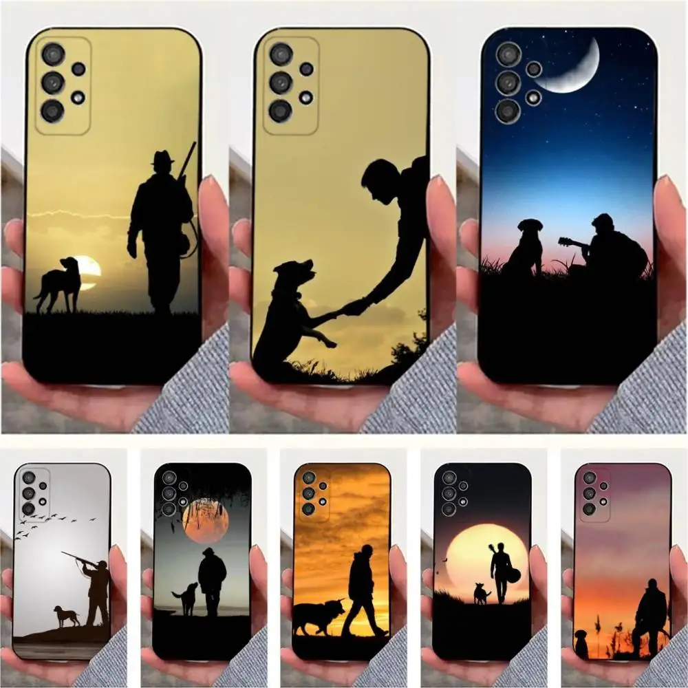 

Art Hunter Dog For Samsung S9,S10,S20,S10,S21,S25,S24,S23,Ultra,FE,Plus,Lite,Soft Silicone Black Case
