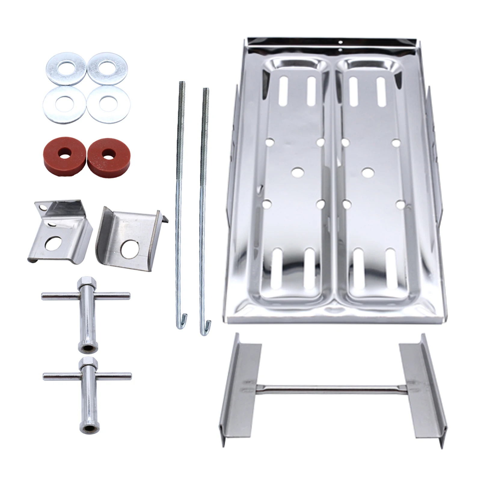 Battery Tray Stainless Steel Adjustable Hold Down Kit 7 1/2 x 13 1/4 Inch