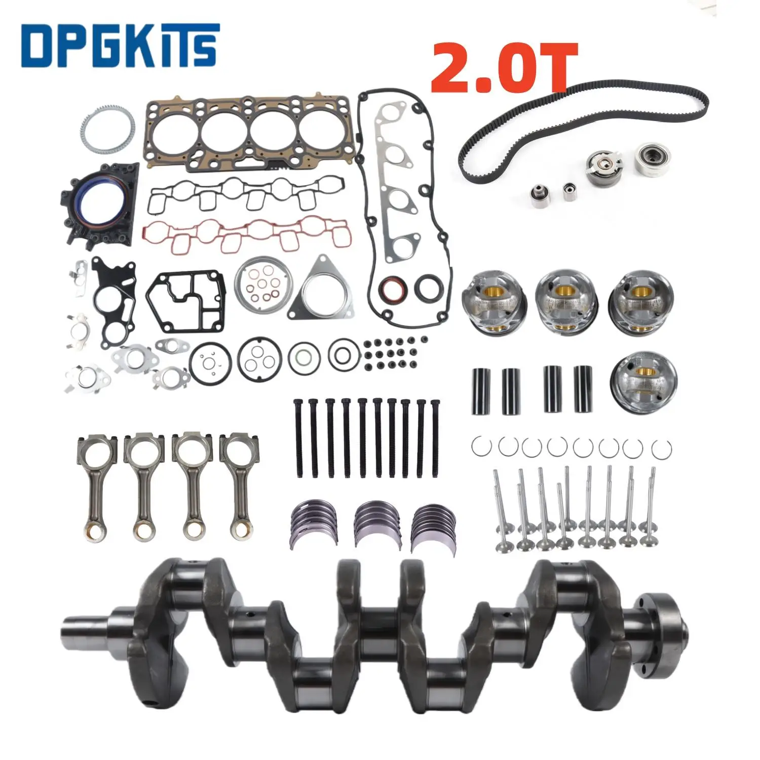 2.0tdi enigne revisão reconstrução & pistão & rolamento kit com hastes de virabrequim para volkswagen amarok captador 2.0l kit motor diesel