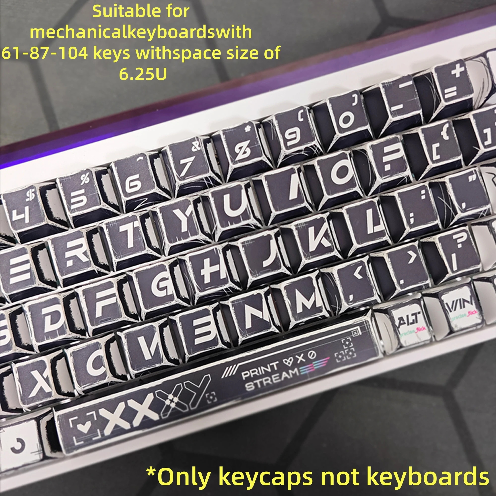 CHERRY Original Hand-Painted Manga Style PBT Keycap, Classic Retro Cartoon Design Mechanical Keyboard Cap