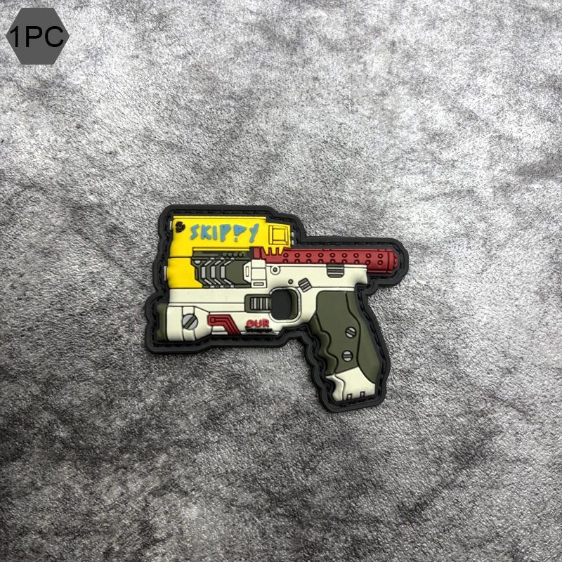 Patterned Pvc Material Patches with Soft Rubber Badges and Hook Fasteners on the Back, Suitable for Bags, Backpacks, Vests, and Clothing Decoration Stickers and Embroidery Patches