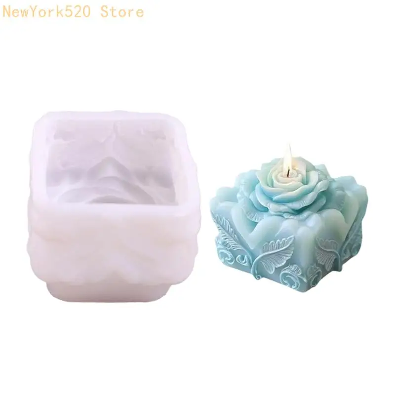 Lovely Rose Design Silicone Mold User Friendly For Handmade Gift Giving N84C