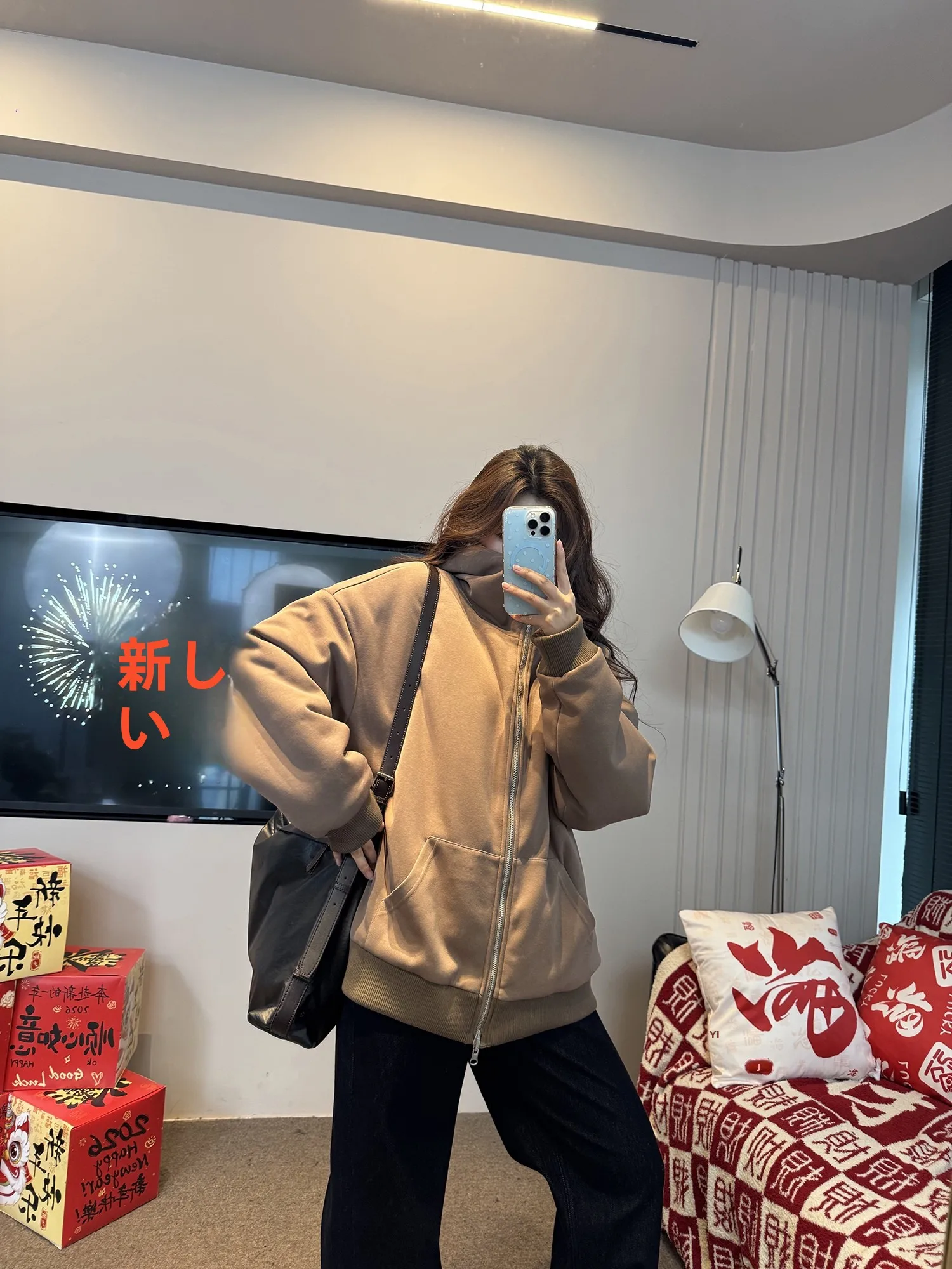 

JCCC adow Plu Brown Bear Double-Sided Wear Loose Casual Warm Cotton Polyester Zipper ort Coat for Men And Women
