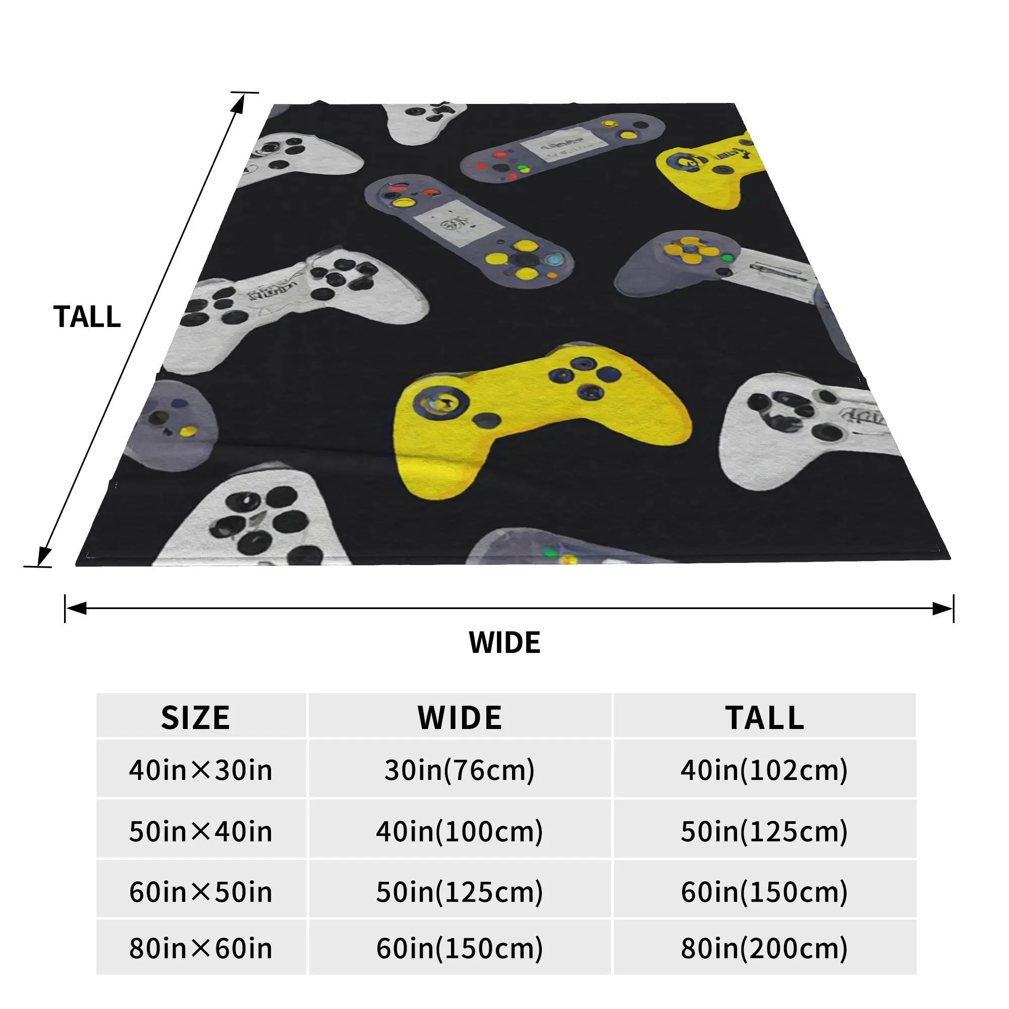 Gaming Controllers Pattern Blankets Soft Warm Flannel Throw Blanket Cover for Bed Living room Picnic Travel Home Sofa