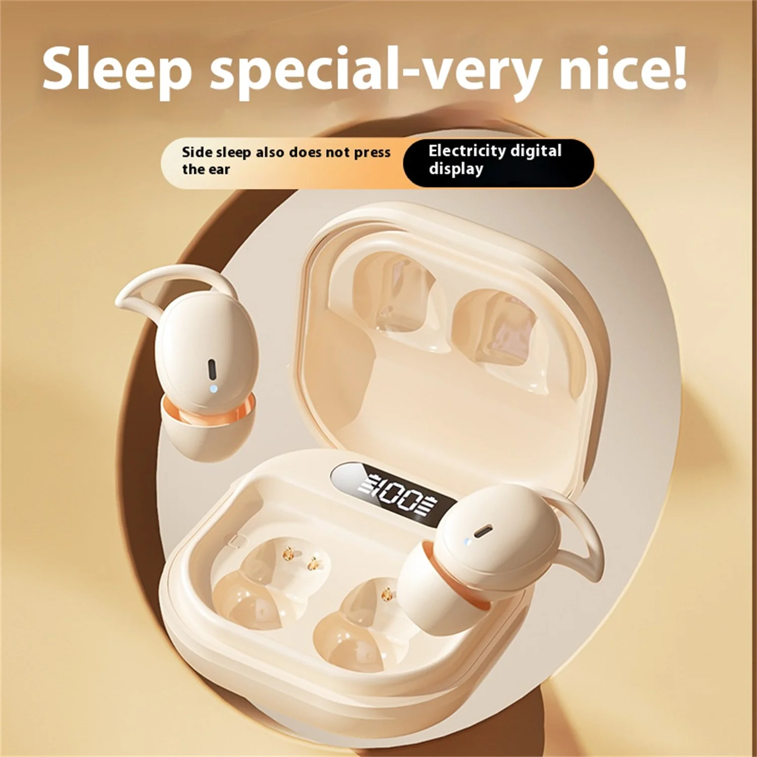 

Side Sleep TWS Bluetooth Earbuds | Ultra-Mini Sports Running Headphones with Nighttime Comfort Design
