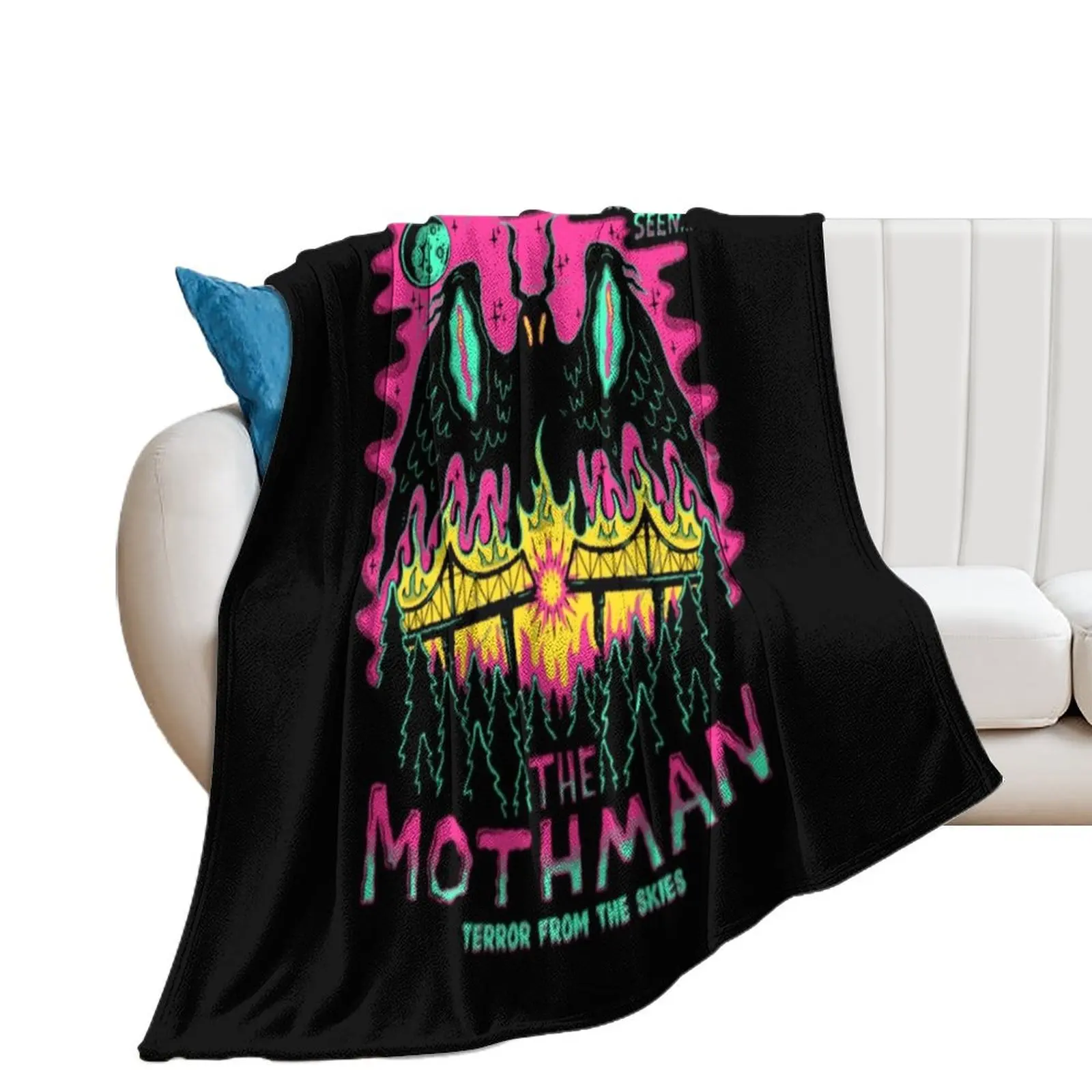 

The Mothman Funny \t Throw Blanket Sofa Throw Travel Flannel Fabric Blankets