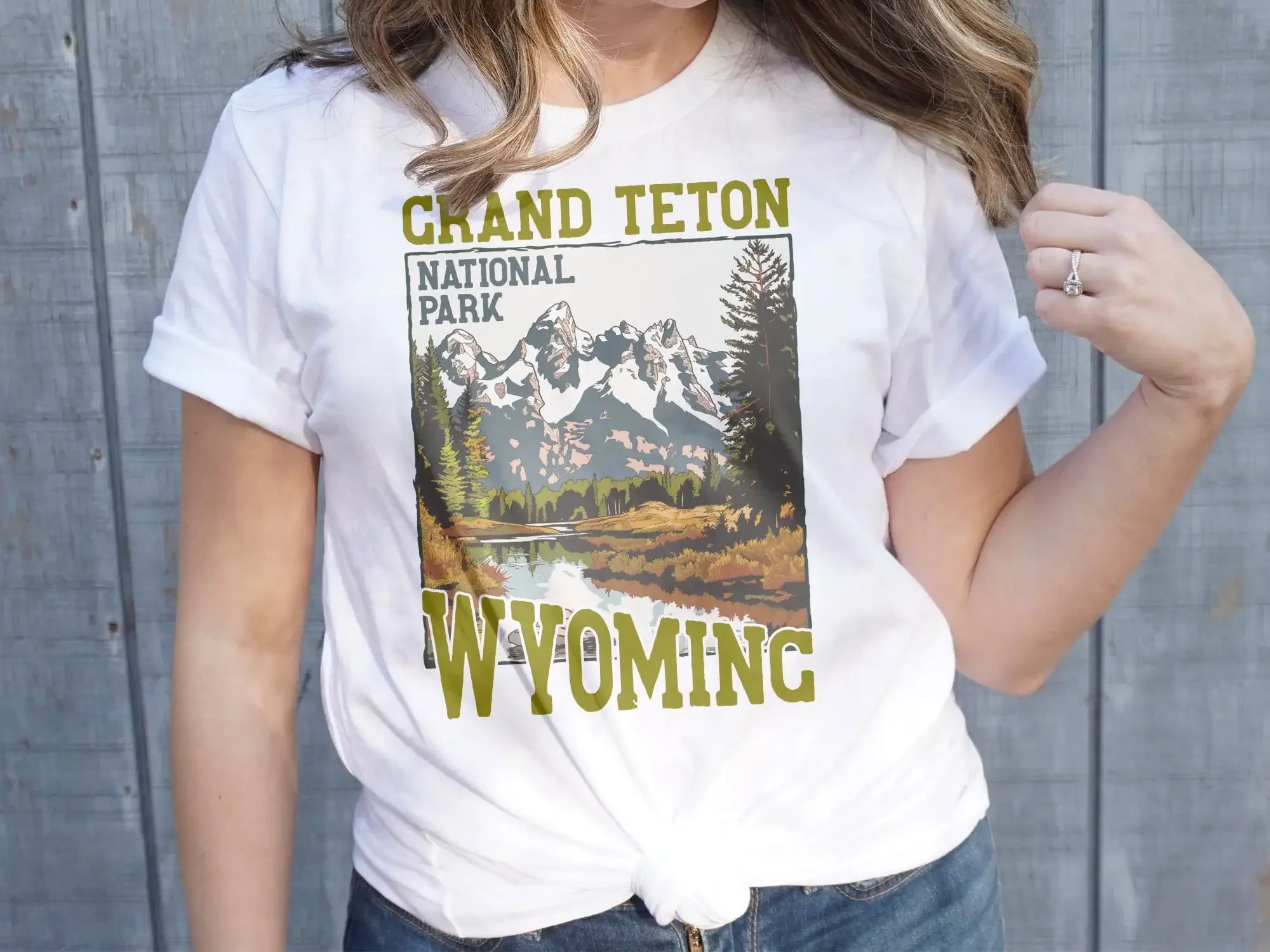 Grand Teton National Park T Shirt Wyoming Mountains Nature Lovers Outdoor Adventure Vacation wear