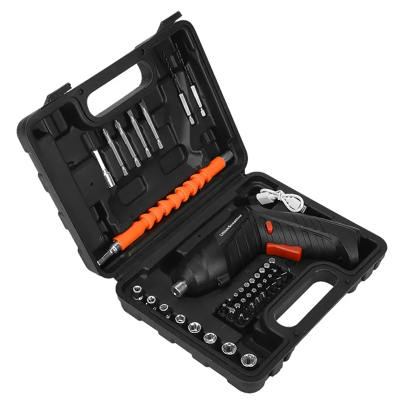 Cordless Electric Screwdriver Mini Lithium Battery Power Drill Portable Handheld Impact Driver for Home Furniture Assembly