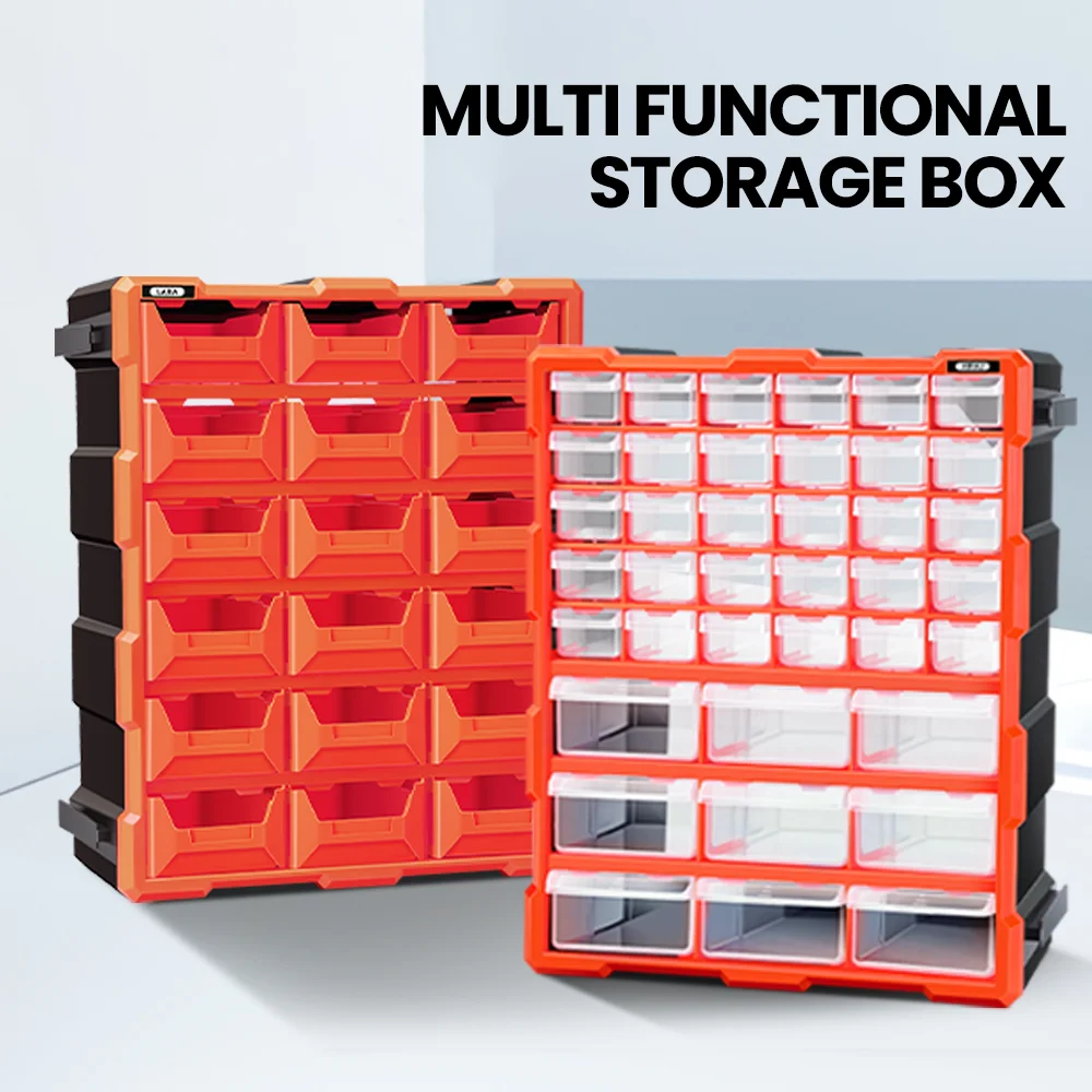 AIRAJ 18/39/60 Drawer Multi functional Parts Box Transparent Plastic Storage Box - Spliceable 15 inch Home Storage Best Choice