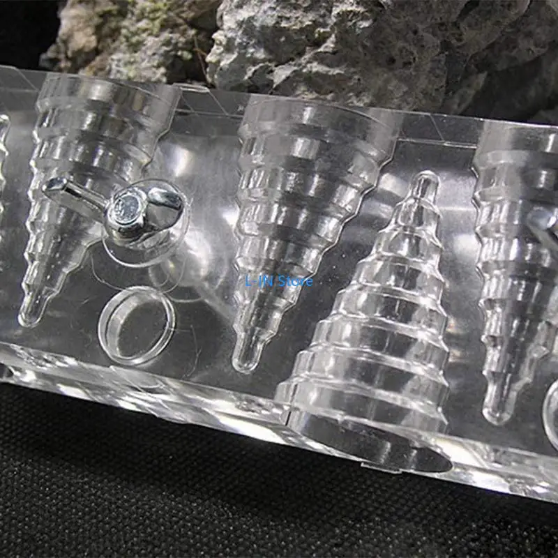 مخروطات البورات البلاستيكية الشفافة مع 6 ثقوب مصنوعة يدويًا تراجعًا يدويًا عطر صافٍ صافٍ لصنع الحرف اليدوية