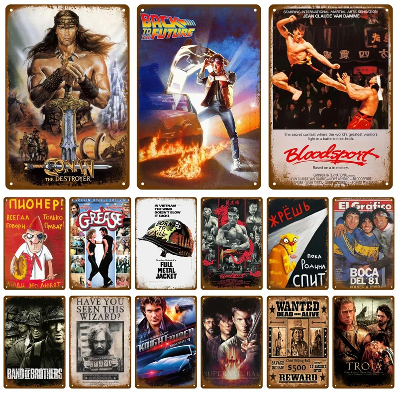 

Vintage Metal Plate Tin Sign Plates Bar Retro Metal Sign Wall Art Mural Aesthetic Room Home Decor Items Poster Garage Decoration