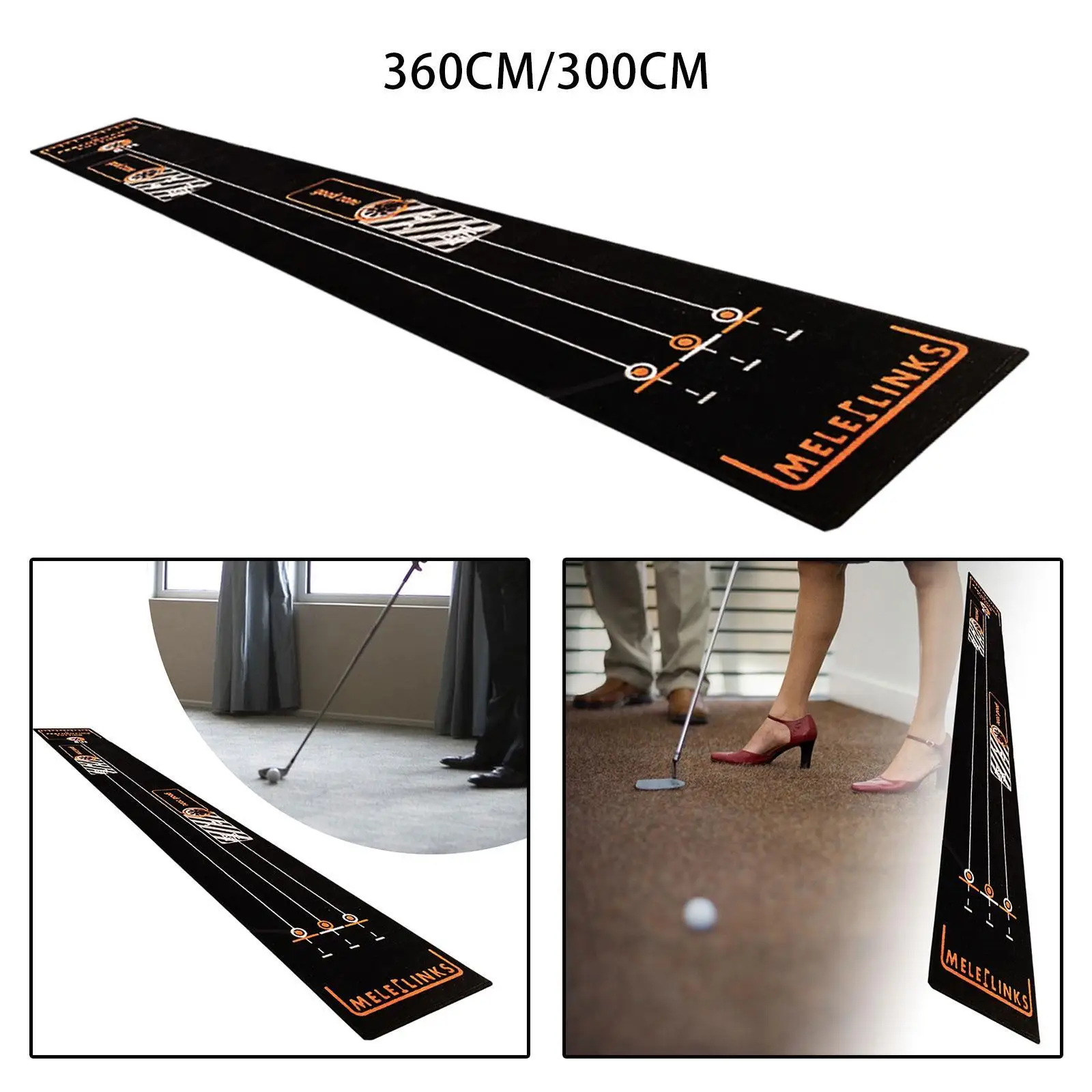 Golf Putting Mat Non Slip Distance Marking Improve Putting Accuracy for Home Office Garden Backyard Patio Indoor Outdoor