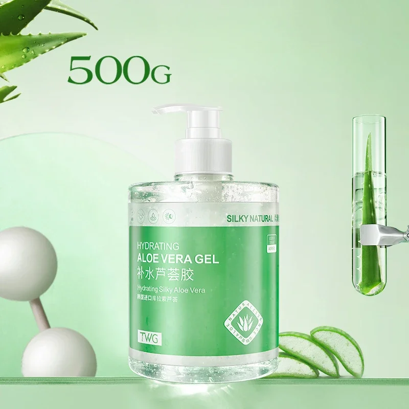 Aloe Vera Gel 500g Large Bottle Moisturizing Aloe Gel Large Capacity Hydrating and Moisturizing Face Cream