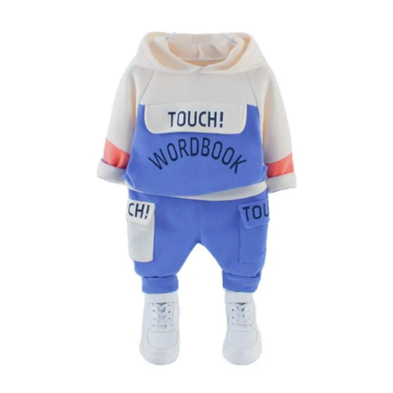 

Spring Autumn Baby Boy Girls Clothes Children Sports Casual Hooded Jacket Pants 2Pcs/set Toddler Cotton Clothing Kids Tracksuits