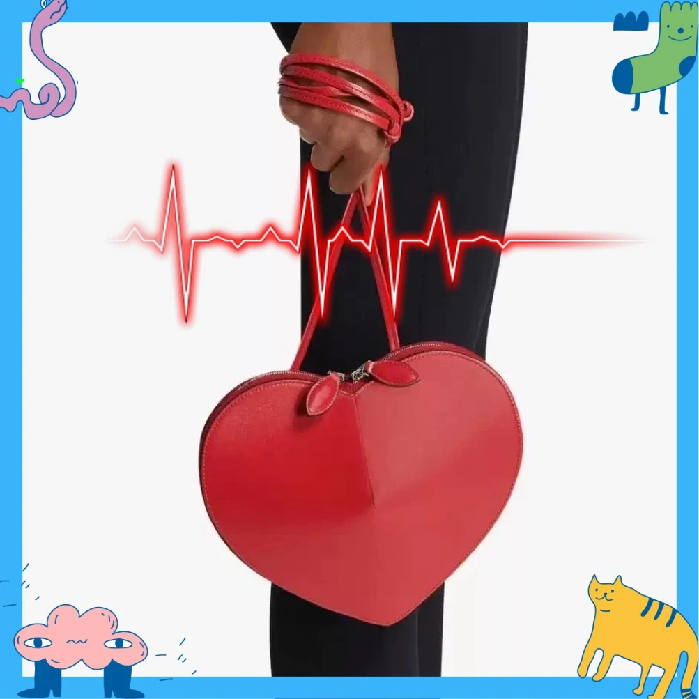 

High quality heart bag, single shoulder armpit crossbody bag, high-quality three-dimensional heart-shaped bag, women's bag