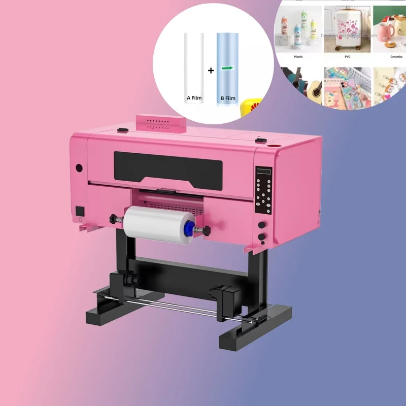 Haolic A3 UV DTF Printer Dual XP600 Head Roll to Roll with Laminator PET Film for 16oz Cup Wraps Stickers Decals