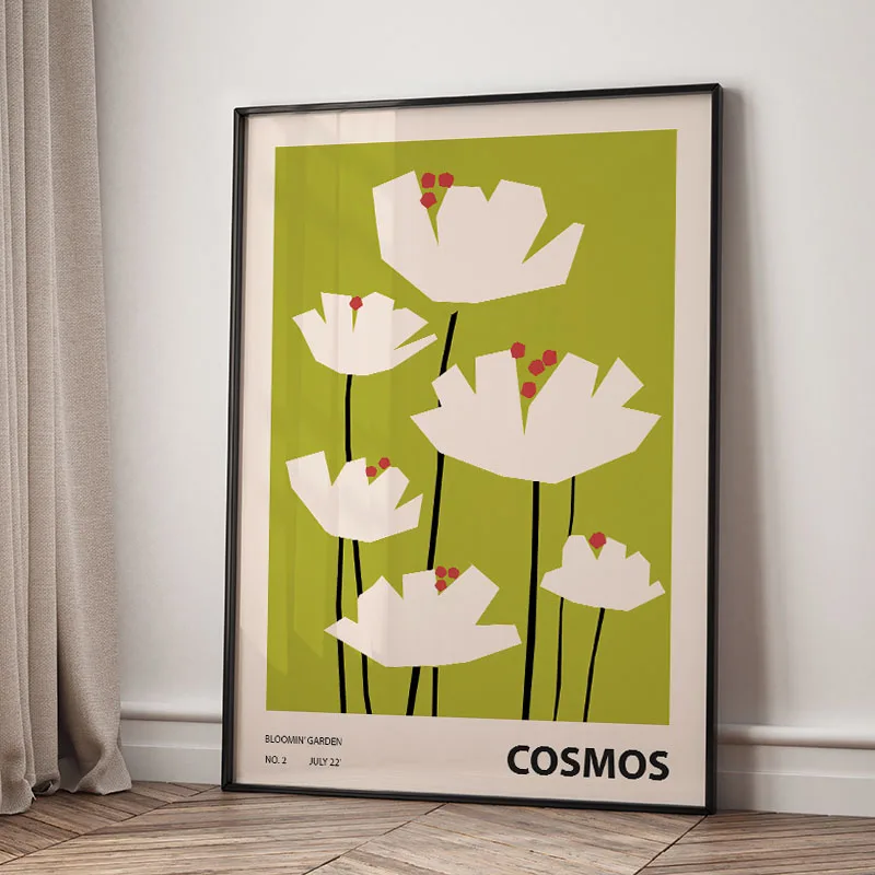 Nordic Art Floral Abstract Flower Market Plant Exhibition Posters and Prints Canvas Print Wall Art Painting Home for Room Decor