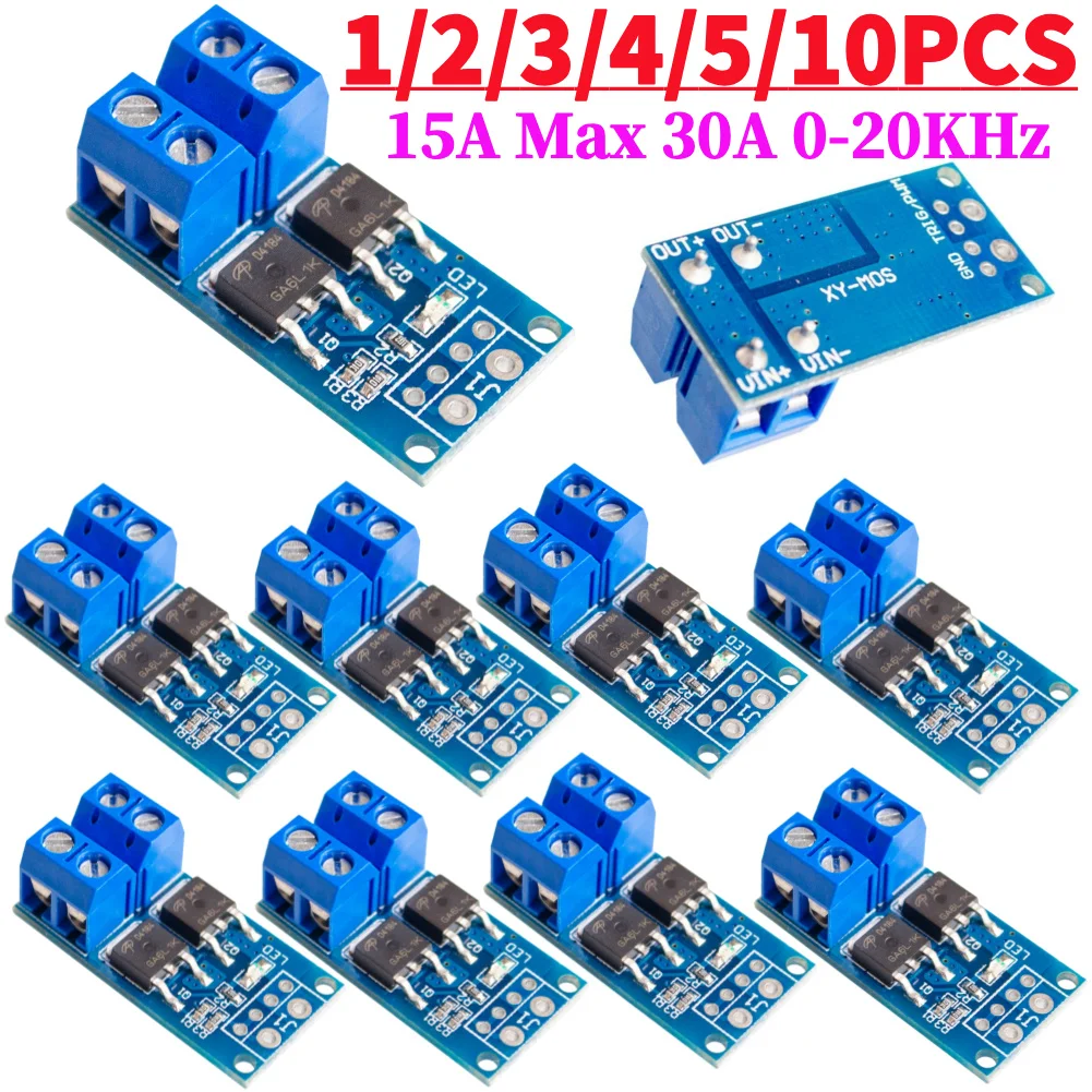 1-10Pcs 5V-36V 15A Max 30A 400W High-Power MOSFET Trigger Switch Drive PWM Regulator Adjustment Motor Speed Control Board Module