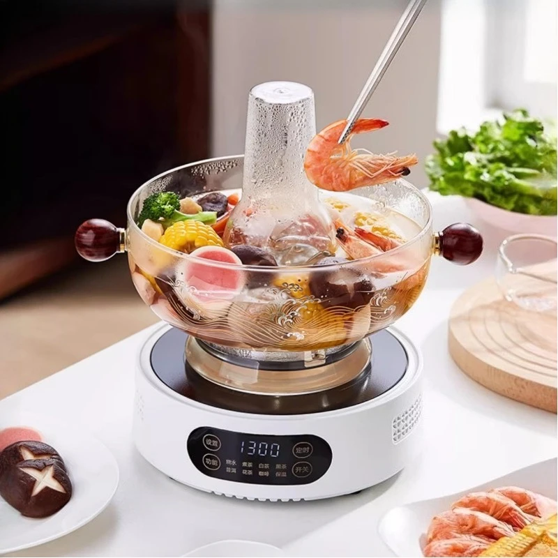 

Old-fashioned Beijing glass hot pot high temperature resistant thickened electric ceramic stove household stew single pot