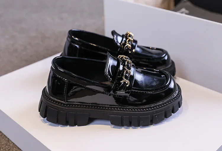 Frühling Herbst Jungen Mädchen Dickbesohlte Lackleder Oxford-Schuhe Kinder Weichbesohlte Rutschfeste Schul-Loafer Kinder Freizeit Schüler Schuhe – Detail 16