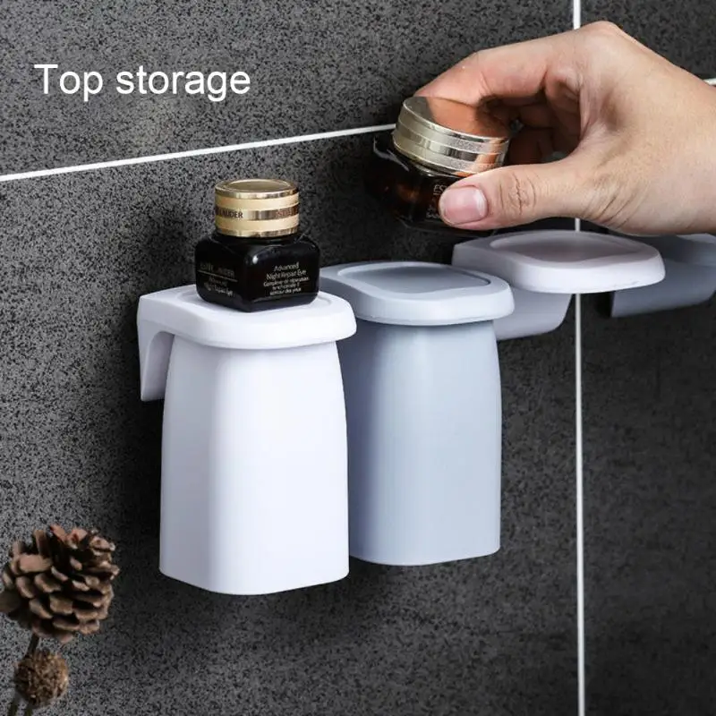 1/2PCS Magnetic Wall Mount Gargle Cup Rack Lovers Family Set Toothbrush Holder Bathroom Supplies wholesale drop shipping