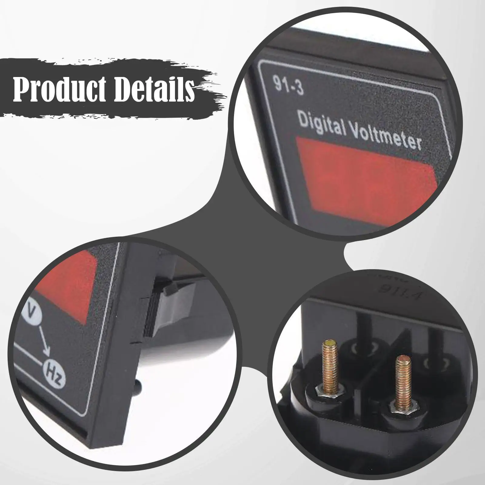 

Цифровой вольтметр, 3-разрядный светодиодный дисплей, измеритель напряжения, светодиодный вольтметр для генераторных установок, аксессуары для гаража