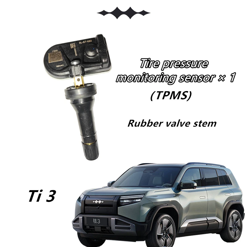 

Датчик контроля давления в шинах для BYD Leopard 3/Ti 3, оригинальный автомобильный аксессуар, автоматическое соответствие, резиновый/алюминиевый сплав, TPMS