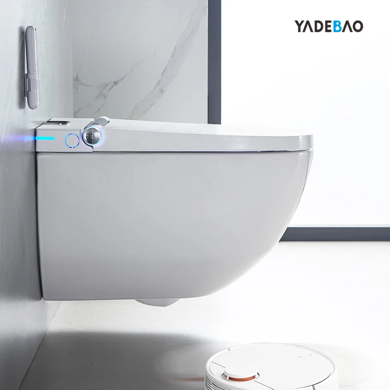 Hidden water tank wall hanging intelligent wc toilet automatic flush toilet bowl electric bidet wall hung smart toilet