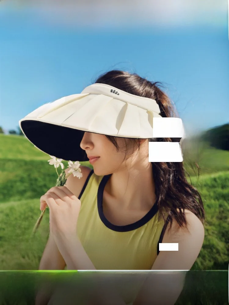 Banana Leaf Women's Summer Velvet  Hat Adjustable Large Brim Sunshade UPF100+ Breathable Cool Feeling Empty Top Hat