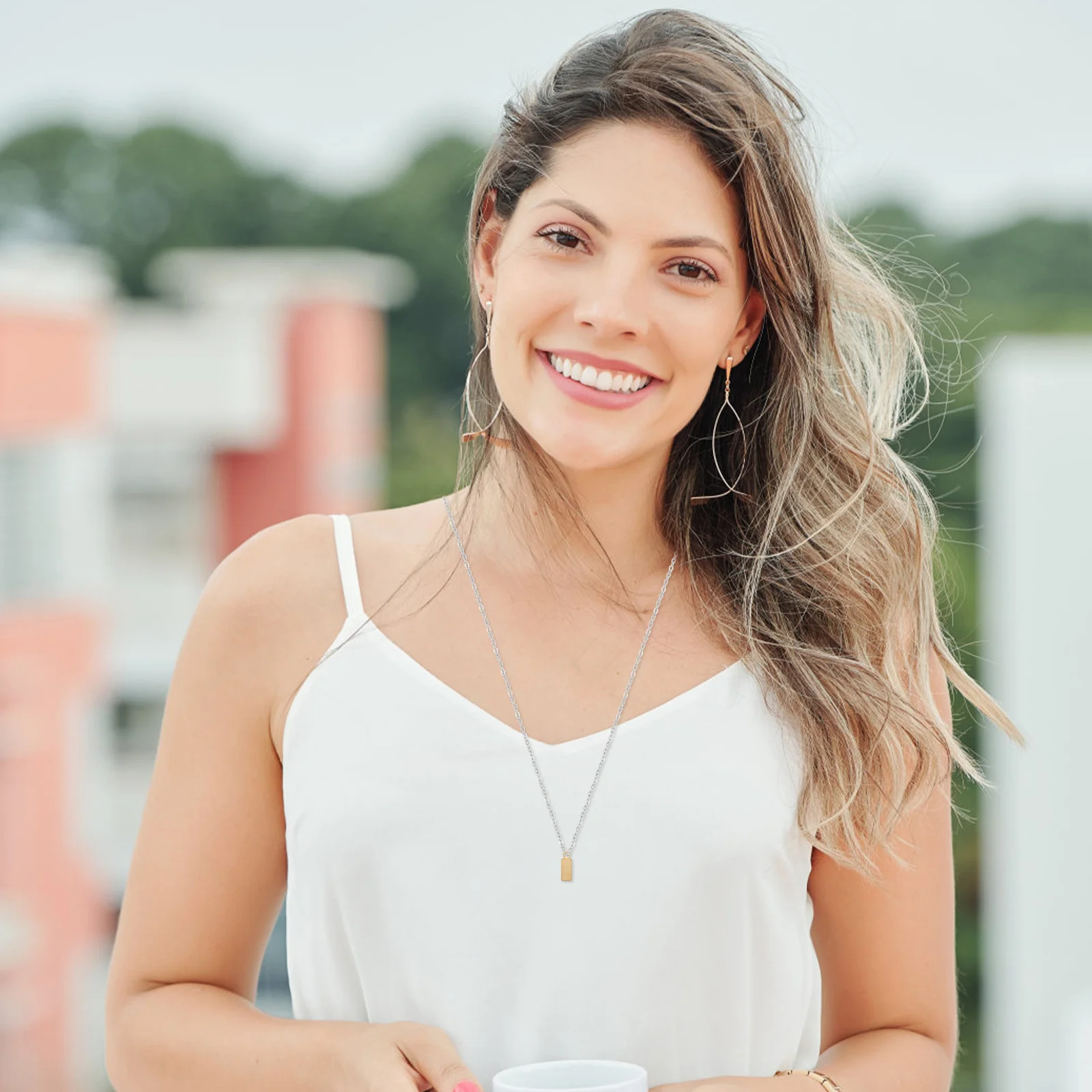 

50Pcs Stainless Steel Rectangle Blank Stamping Tags Metal Pendant Charms DIY Jewelry Making Supplies Blank Metal Tags Stamping