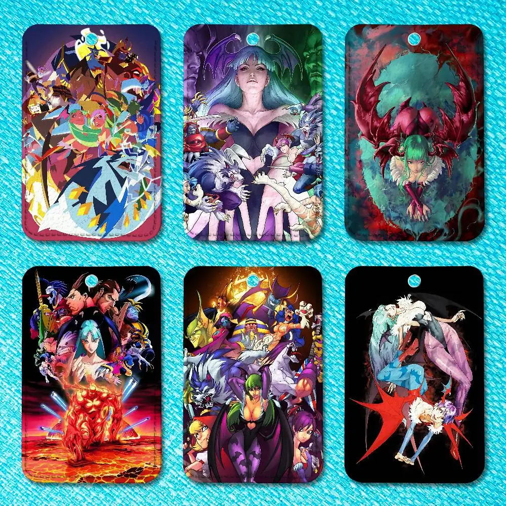

Game M-Morrigan A-Aensland Custom Access Card Case Leather Card Holder Transportation Card Case Gifts