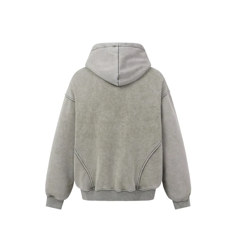HKSH American Button Hooded Sweatshirt Spring Autumn Winter New Men Tide Chic Ins High Street Vintage Casual Punk Hoodie HK28546