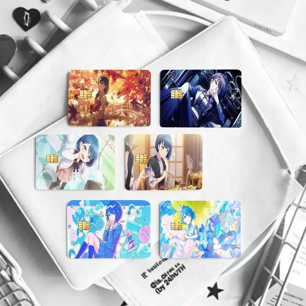 Kiritani Haruka Anime Project Sekai Credit Card Sticker Waterproof PVC Skin Cover For Debit Bank Card, Removable Card Decal Wrap