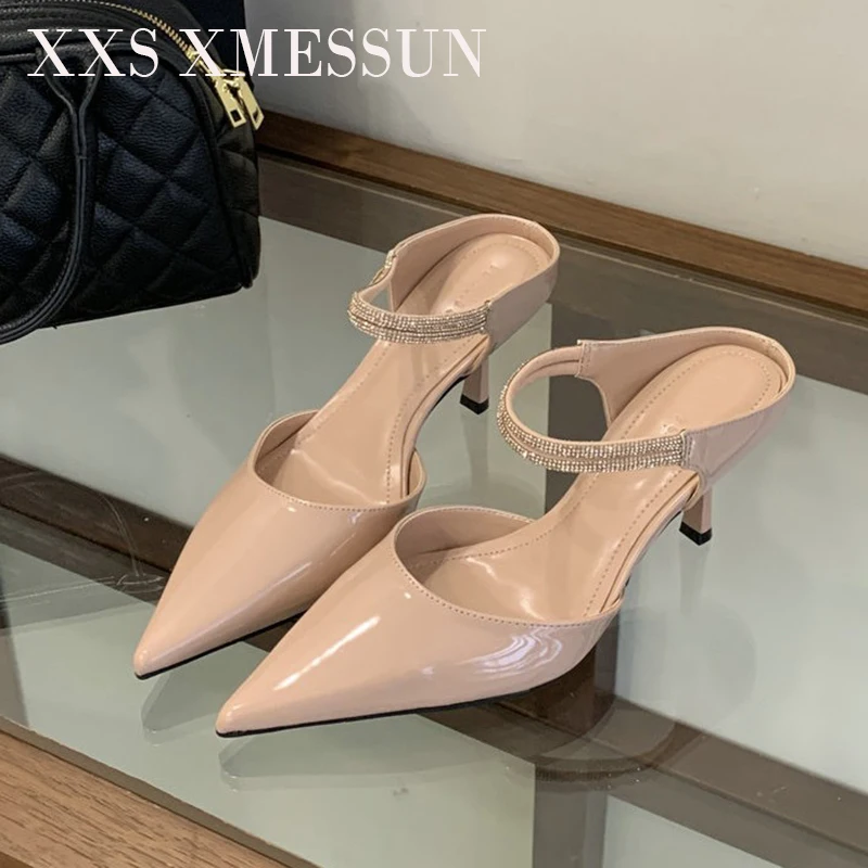 

XXS XMESSUN 2026 Летние Новые Брендовые Женские Босоножки с ремешком на щиколотке, на тонком высоком каблуке, на шнуровке, туфли-лодочки, уличные гладиаторские сандалии