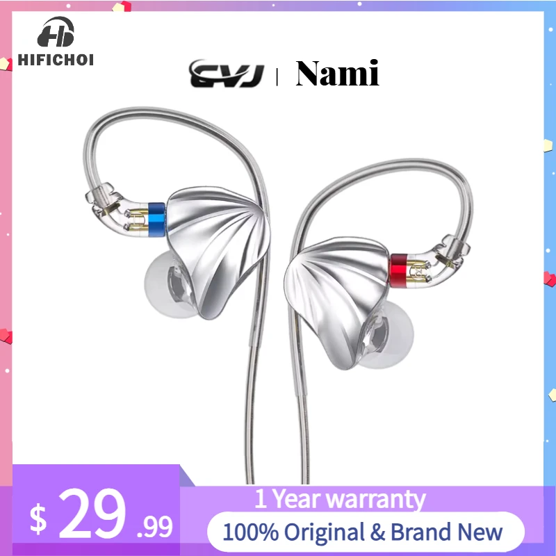 

Наушники-вкладыши CVJ Nami DD+1BA HIFI из алюминиево-магниевого сплава с переключателем, сменные штекеры 4,4 мм и 2,5 мм