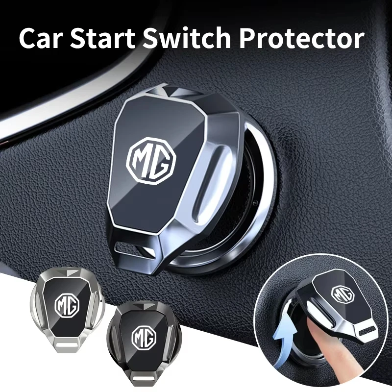 Car One-Touch Start Button Cover Metal Push Start Protector Accessories For MG 3 5 6 7 ZS HS GS GT Hector RX5 RX8 Interior Parts