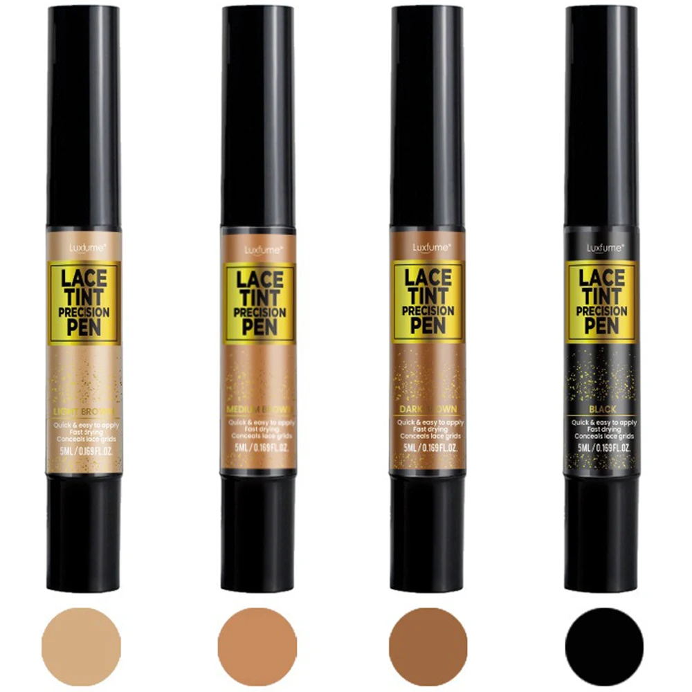 

Lace Tint Pen for Wigs - Long-Lasting Natural-Looking High Viscosity Hair Color Easy Apply for All Hair Types