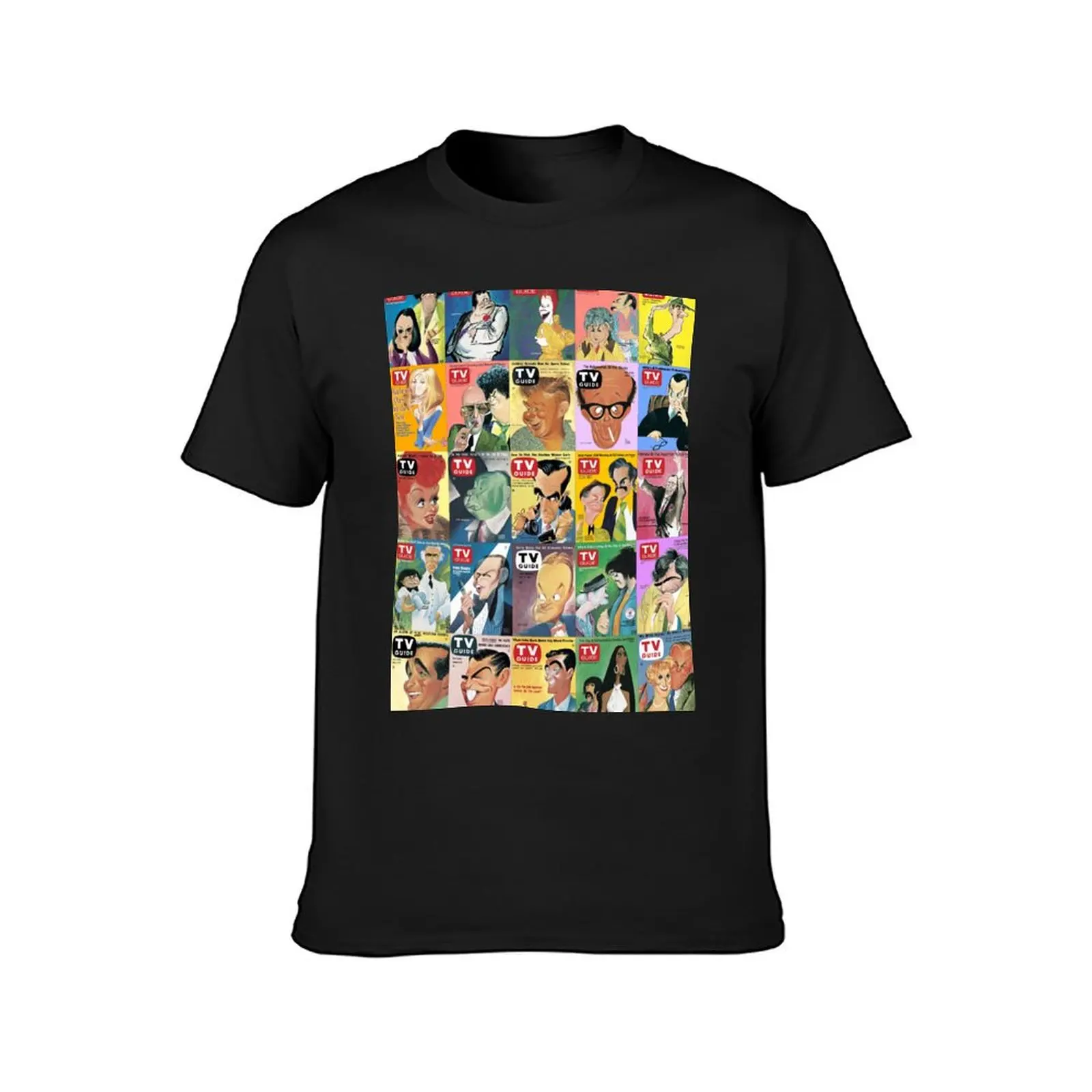 TV Guide Caricatures T-Shirt sublime plain Blouse shirts graphic tees mens graphic t-shirts hip hop