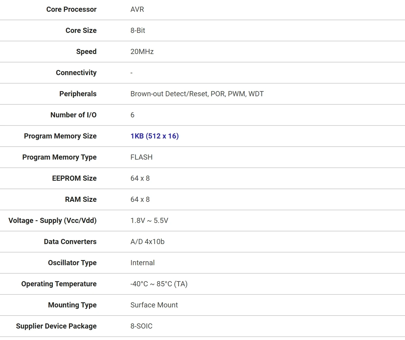 5-100 unids/lote ATTINY13A-SSU TINY13A IC MCU 8BIT 1KB FLASH 8SOIC