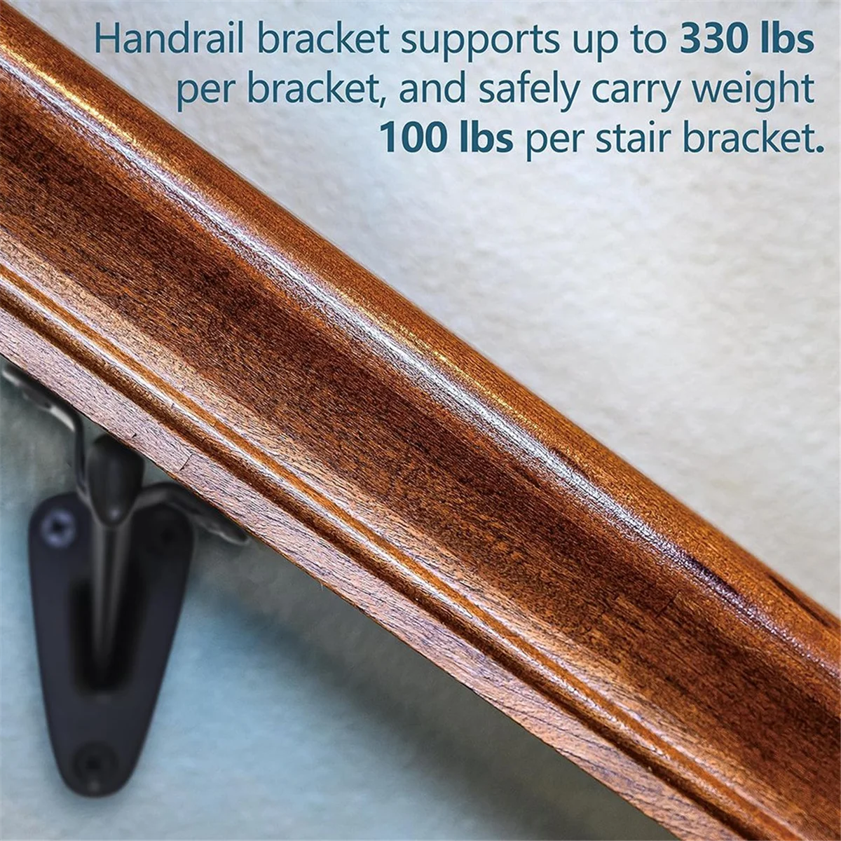 Кронштейны для поручней BAAQ для лестниц — 6 кронштейнов для поручней для внутренней лестницы или опоры для уличной лестницы, кронштейны для поручней