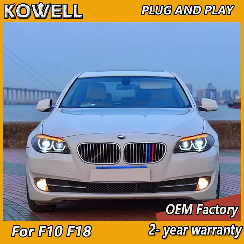 

Car Styling for BMW F10 Headlight 2010-2016 BMW F18 Headlights 520i 525i 530i DRL Turn Signal Low High Beam Projector Lens