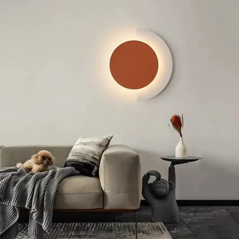 

Designer Moon Eclipse Wall Light Nordic Modern Creative Corridor Living Room Simple Romantic Light Luxury Bedroom Bedlight