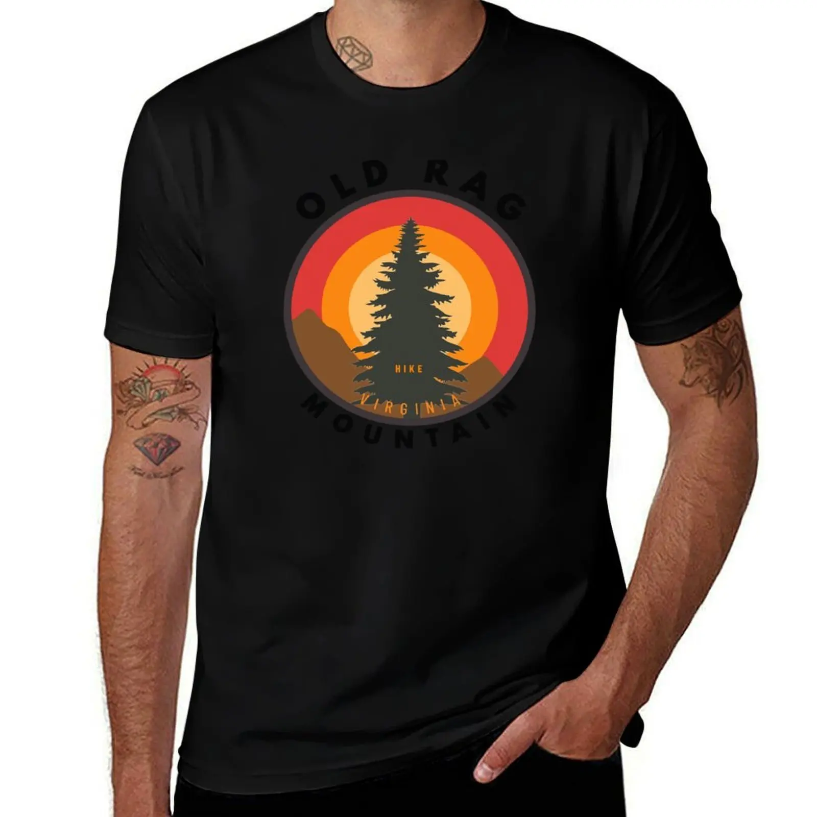Old Rag Mountain T-Shirt Dry Fit Running Short Sleeve Top T-Shirt