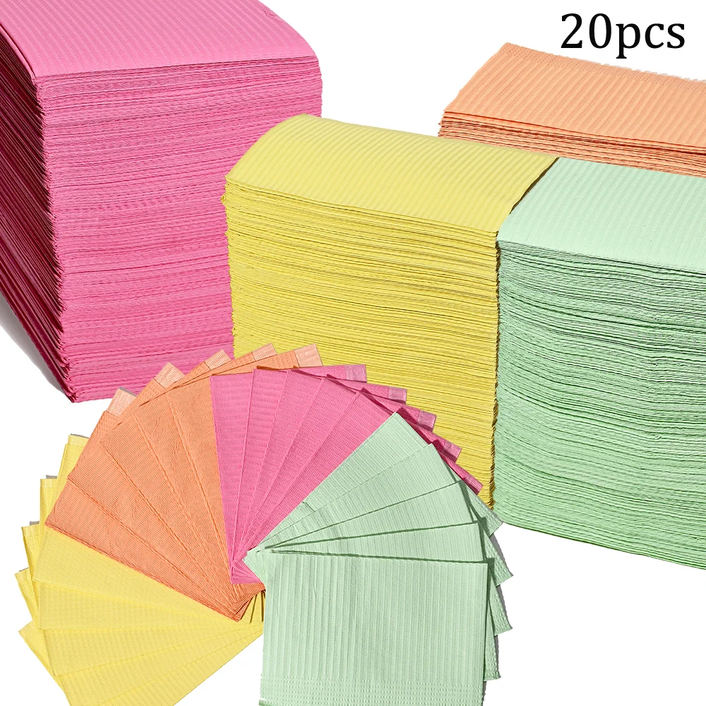 Serviettes de table imperméables à 3 plis pour nail art, feuille de papier, tampons propres, couverture de table à ongles, polymères de poulet, 20 pièces, 13 "x 17"