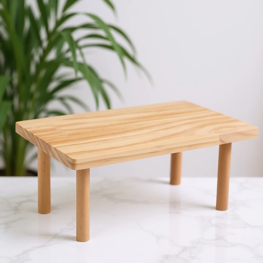 

Hamster Platform with Legs Wooden Cage Accessory for Climbing Playing and Resting Suitable for Small Pets Natural Finish